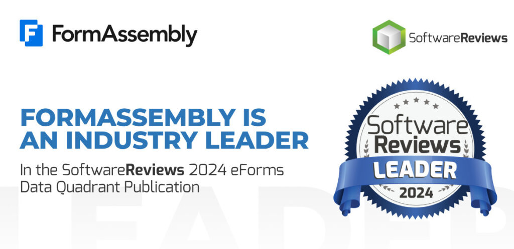 FormAssembly Named Leading Provider of eForm Solutions by Industry Analysts